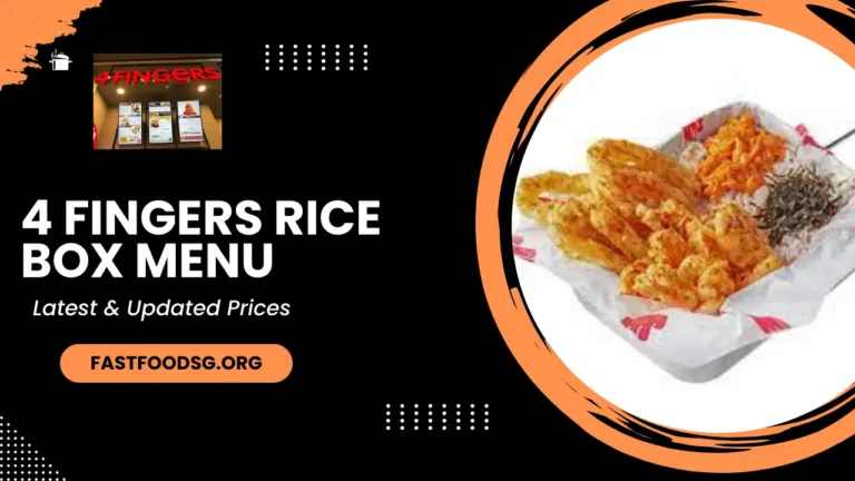 4 Fingers Rice Box Menu