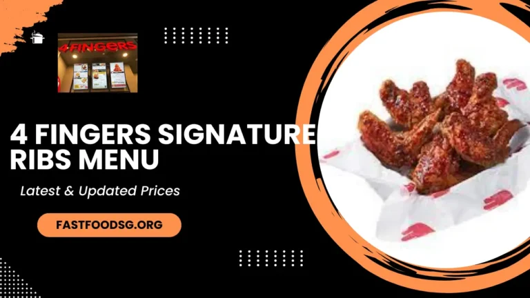 4 Fingers Signature Ribs Menu