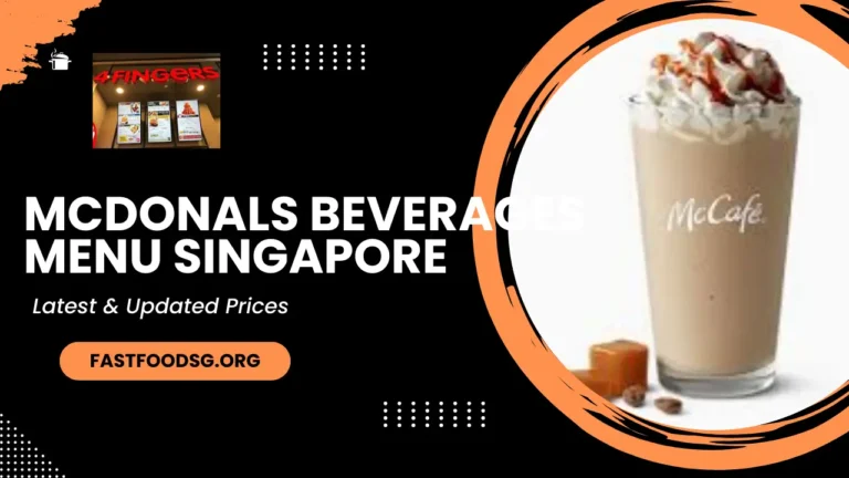 Mcdonals Beverages Singapore