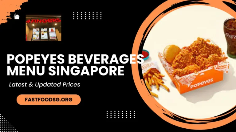 Popeyes Beverages Menu Prices In Singapore 2024