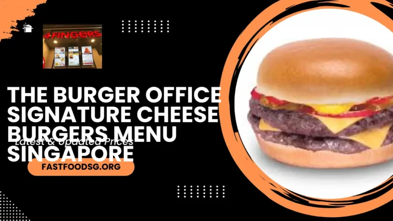 The Burger Office Signature Cheese Burgers Singapore