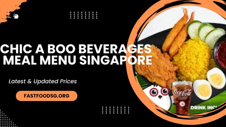 Chic a Boo Beverages Menu Prices In Singapore 2024