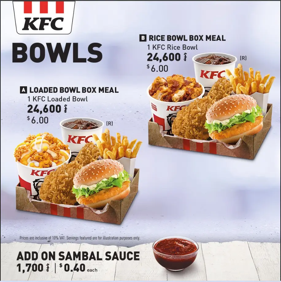 Kfc Bowls Menu 