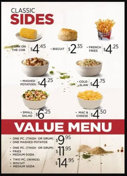 Kfc Sides Menu