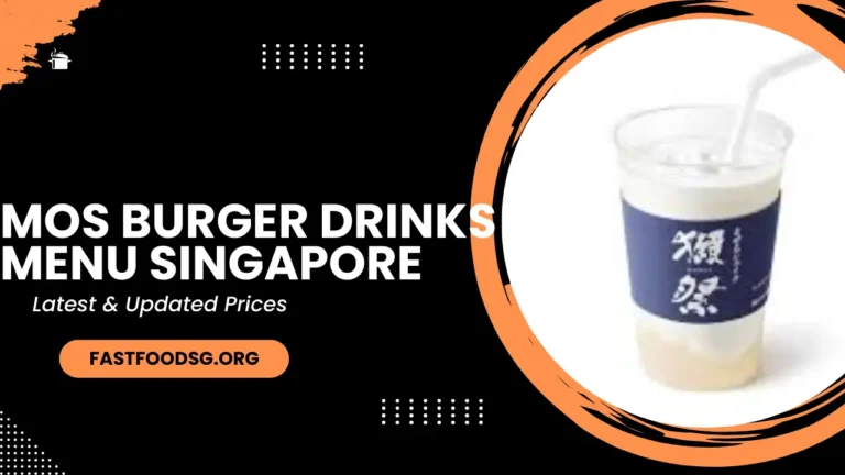 Mos Burger Drinks Menu Prices In Singapore 2024