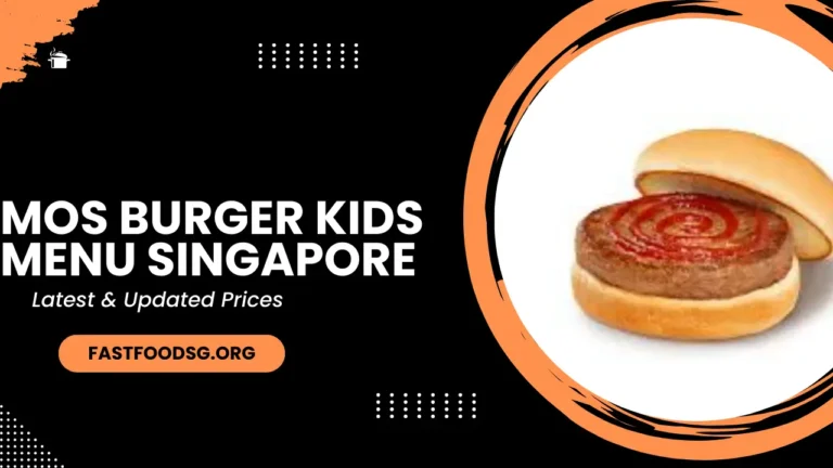 Mos Burger Kids Menu Prices In Singapore 2024