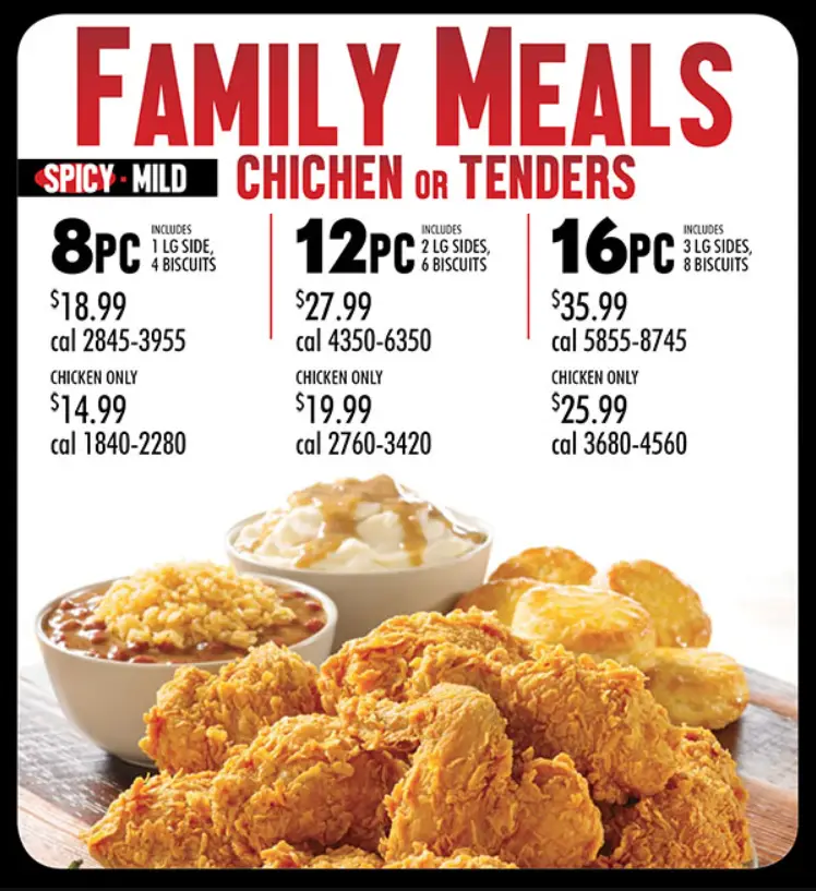 Popeyes Family Bundles Menu